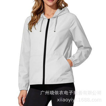 Women's Packable Hooded Waterproof Rain Jacket