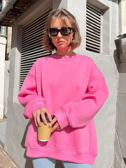 Women's Oversized Fleece Crewneck Sweatshirt