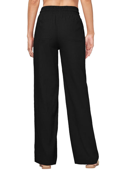 Women High Waist Straight Leg Lounge Pants Casual Loose Fit