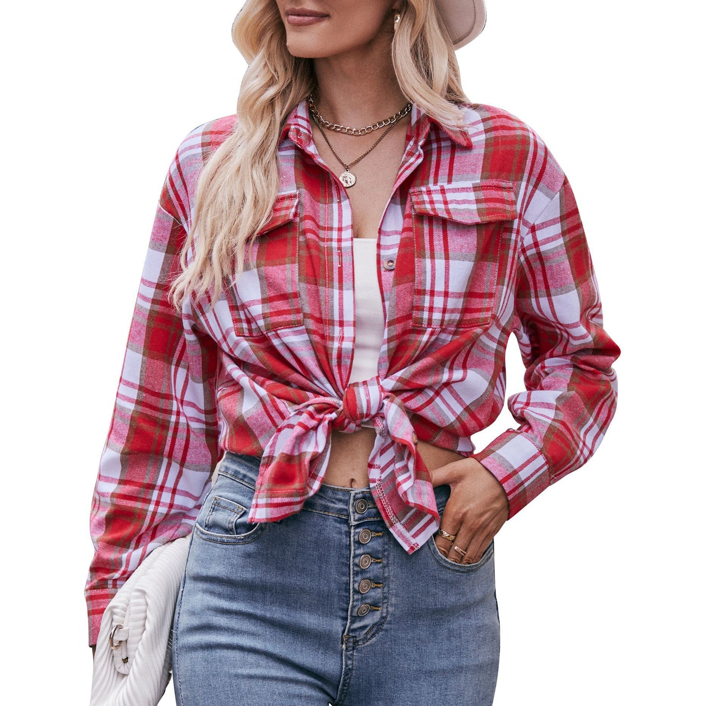 Casual Fashion Plaid Shirt in Oversized Loose Fit for Fall and Winter