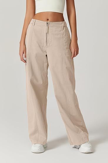 Women's High-Waisted Loose Straight-Leg Cargo Pants – Casual Streetwear