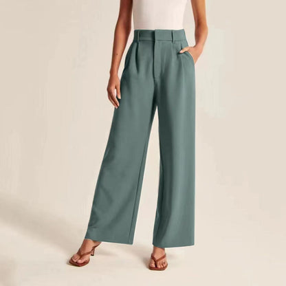 Women's High Waisted Wide Leg Dress Pants with Pockets