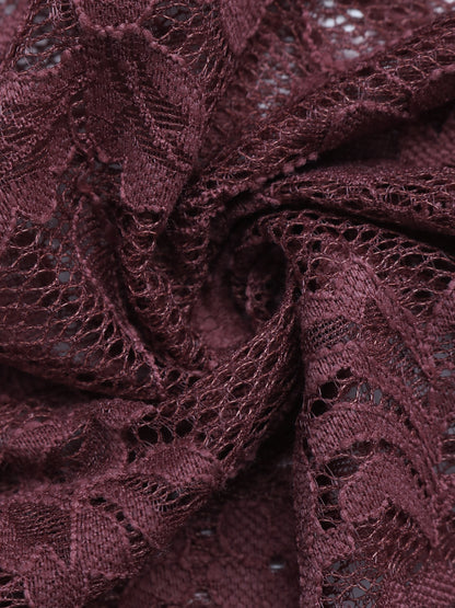 Floral Lace Tie Front Bell Sleeve Sheer Bodysuit