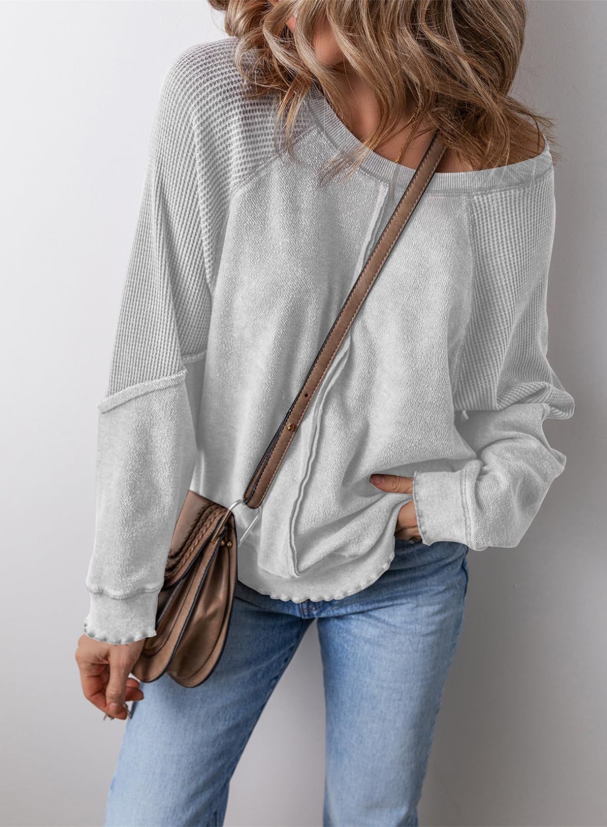 Oversized Crew Neck Long Sleeve Pullover Sweater