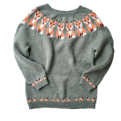 Women's Fair Isle Crewneck Knit Sweater Pullover