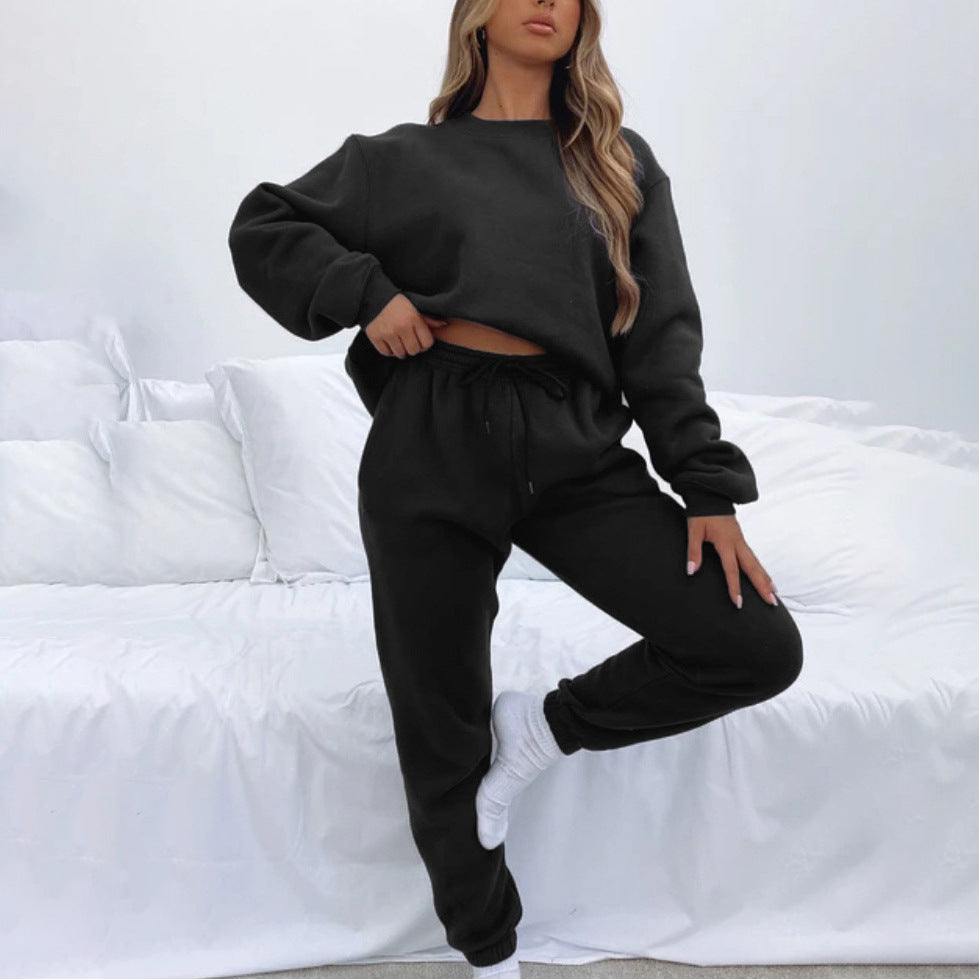 Women's Oversized Crewneck Sweatshirt & Jogger Lounge Set