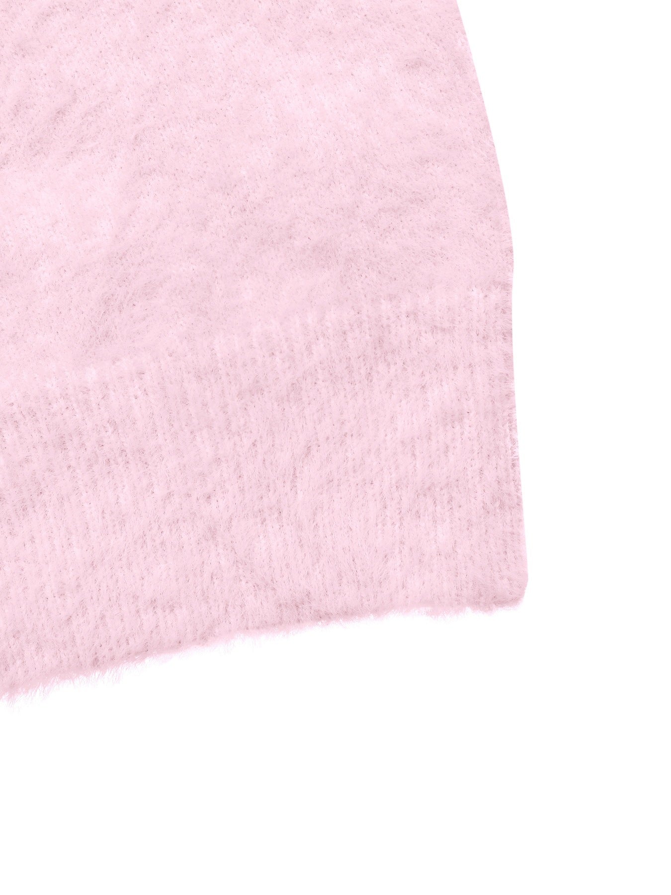 Pink Fuzzy Off Shoulder Sweater Oversized Pullover