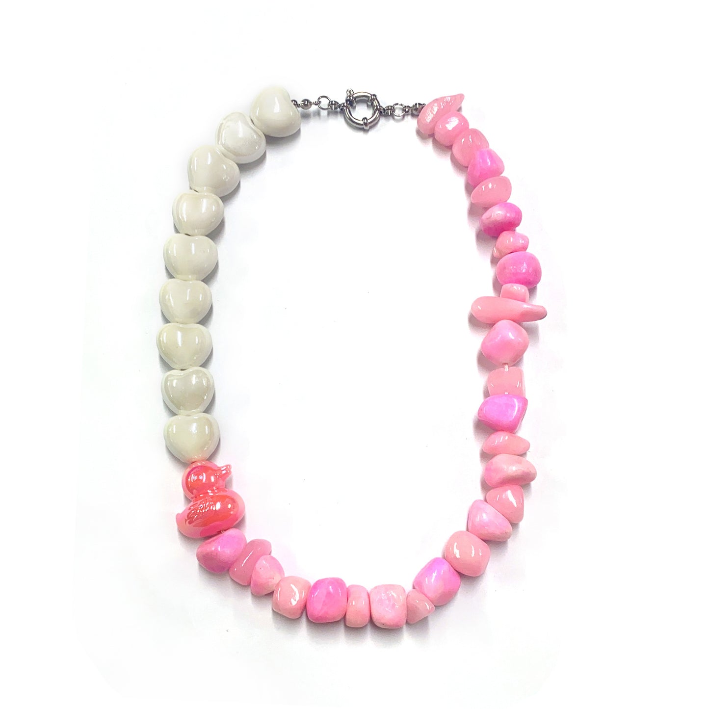 Boho Handmade Natural Stone Beaded Shell Necklace
