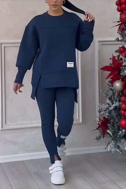 Women's Asymmetric Sweatshirt Leggings Lounge Set