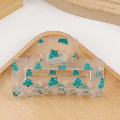 Assorted Christmas Clear Jelly Hair Claw Clips