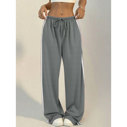 Women High Waist Side Stripe Baggy Wide Leg Sweatpants