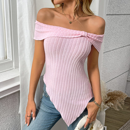 Slim Fit Off-Shoulder Sexy Sweet T-Shirt Top