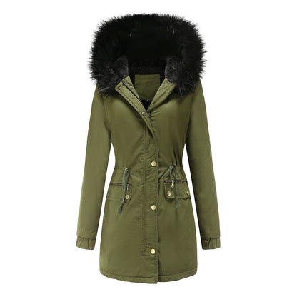 Women's Winter Parka Faux Fur Hooded Warm Long Coat