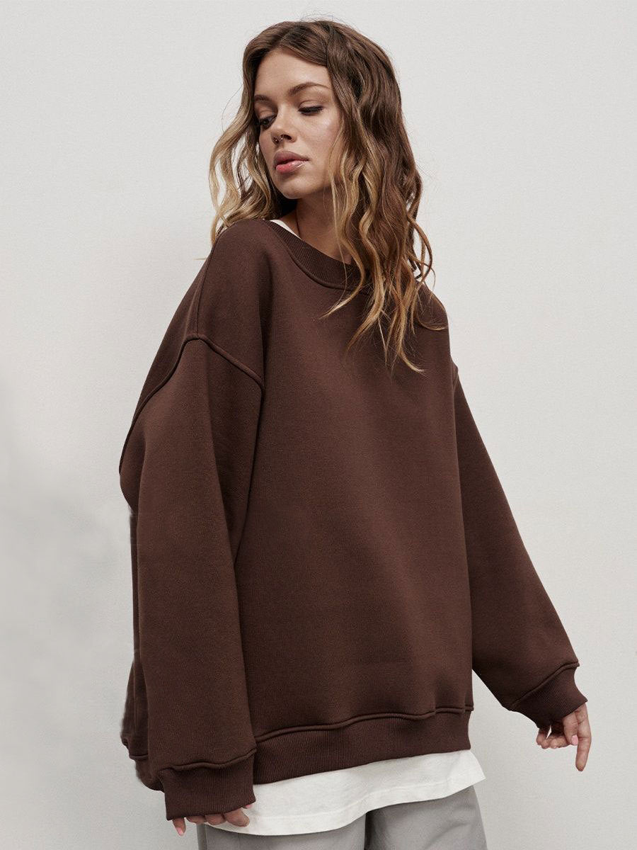 Women's Oversized Fleece Crewneck Sweatshirt