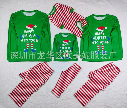 Loungewear Set Small Figure Print Parent-child Christmas Pajamas