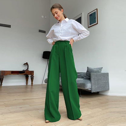 Women's High Waist Wide Leg Palazzo Pants Flowy Trousers