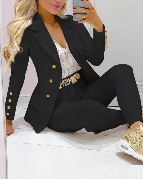 Women's 2 Piece Blazer Pants Set Business Casual