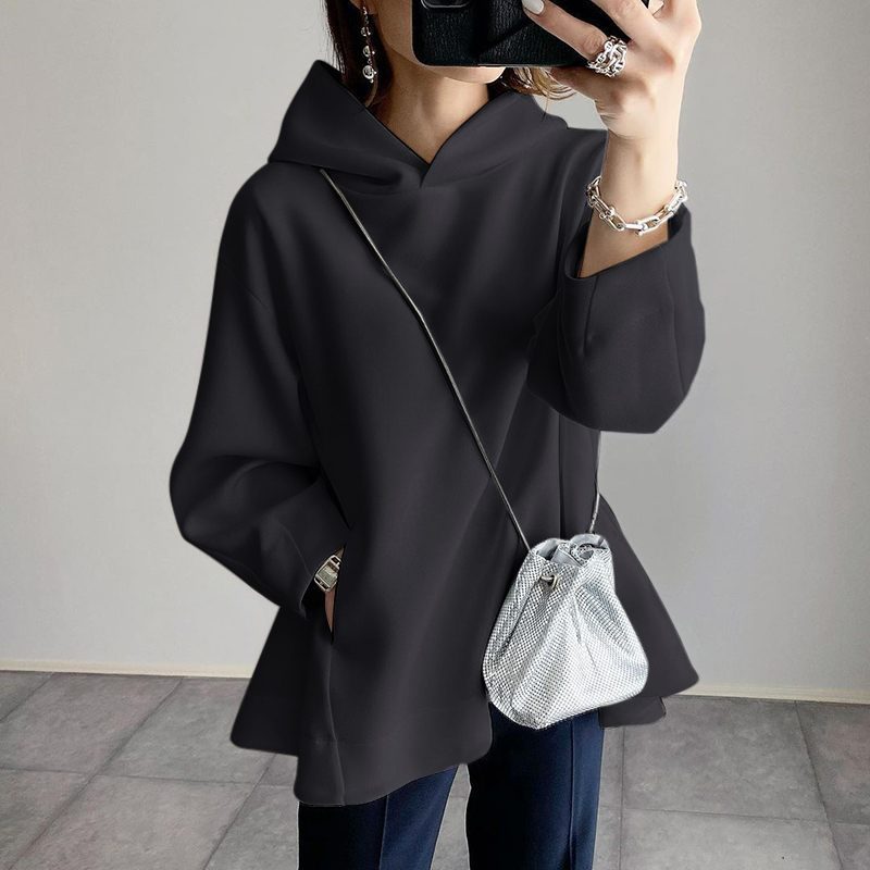 Women's Oversized Hoodie Tunic Long Sleeve Pocket Top