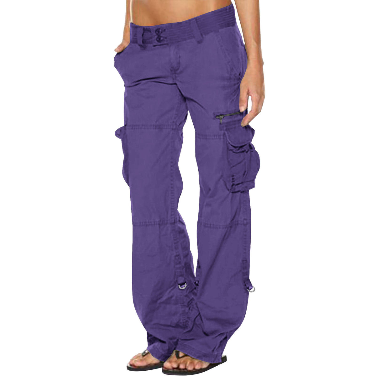 Women's Vintage Cargo Pants Wide Leg Relaxed Fit