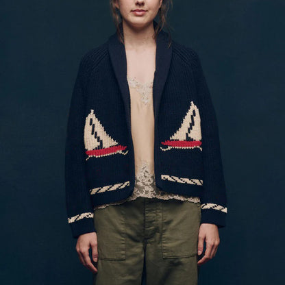 Women's Chunky Animal Open Front Knit Cardigan