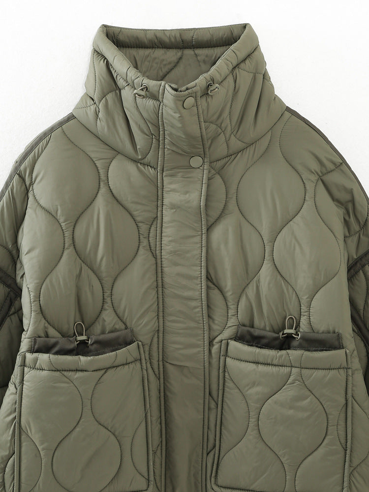 Women's Oversized Streetwear Quilted Utility Jacket