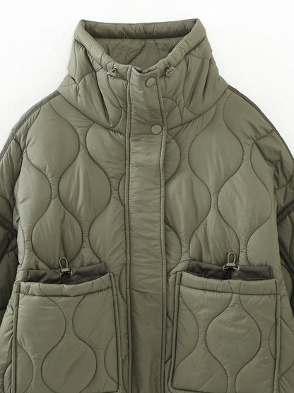 Women's Oversized Streetwear Quilted Utility Jacket