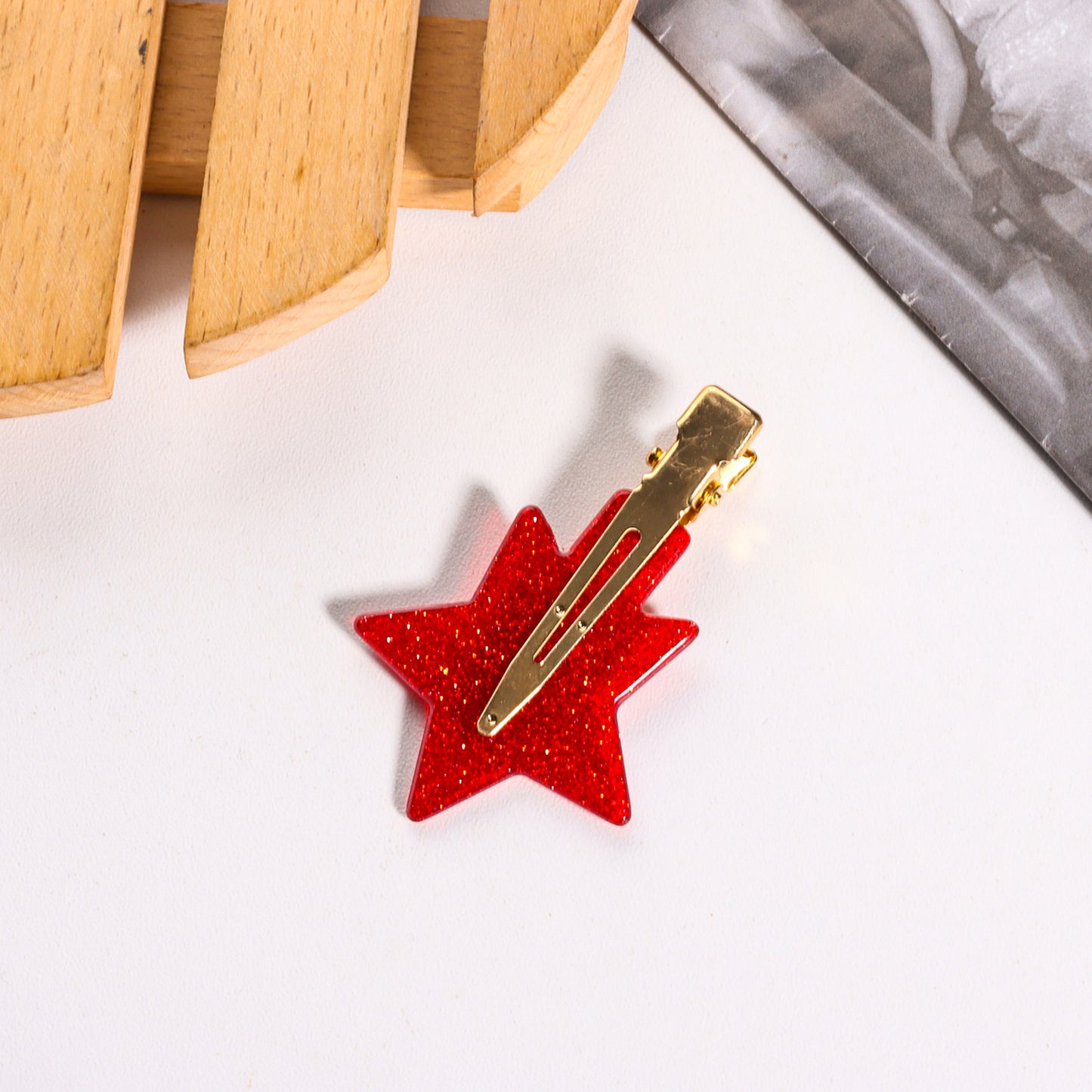 4th of July Star Hair Claw Clip Alligator Patriotic USA