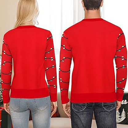 Red Christmas Tree Matching Sweater Pullover Set