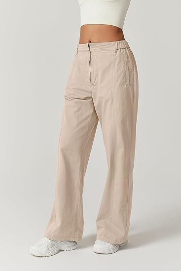 Women's High-Waisted Loose Straight-Leg Cargo Pants – Casual Streetwear