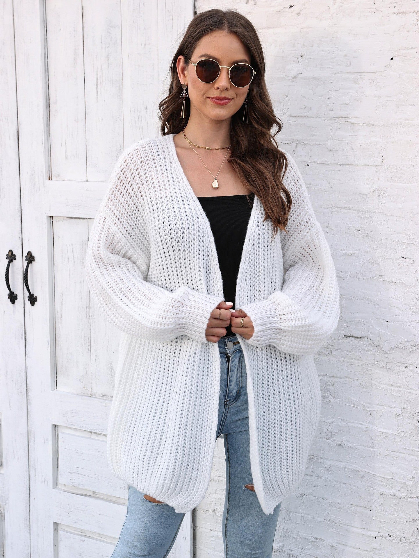 Women's Thick Coat Sweater Women's Cardigan Loose Lazy Style