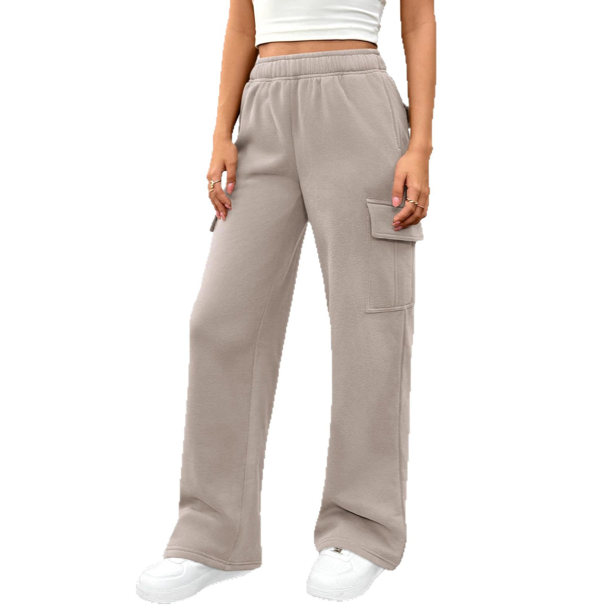 Women's High Waisted Wide Leg Cargo Pants