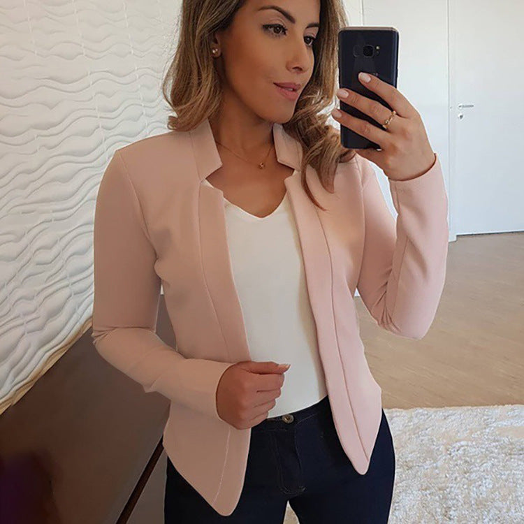 Women's Business Casual Open Front Blazer Work Jacket