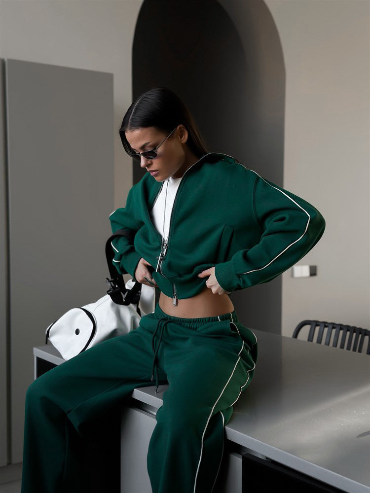 Women's Zip-Up Hoodie & Joggers 2 Piece Matching Set