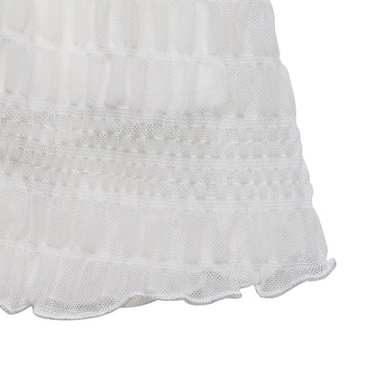 White Smocked V Neck Mini Dress Sleeveless Summer Style