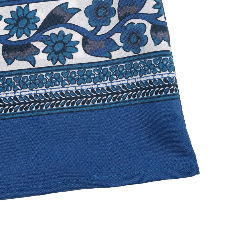 Ethnic Print Strapless Maxi Dress Summer Vacation