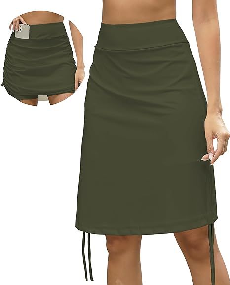 Women's High-Waist Drawstring Yoga Skirt – Summer Beach Sports Skirt