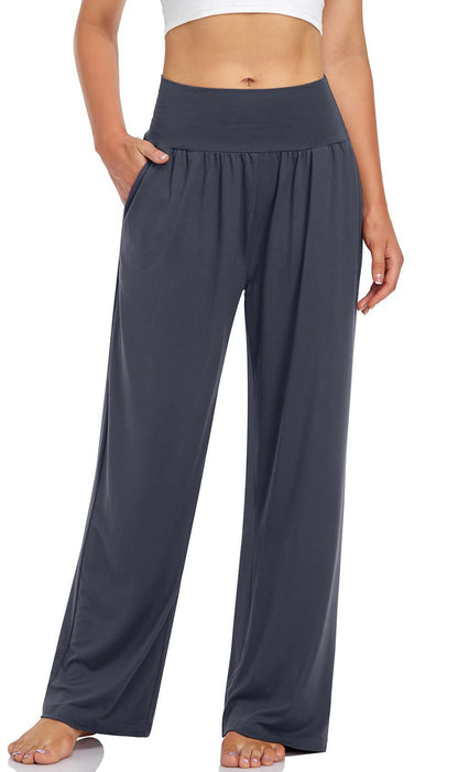 Women's High Waisted Wide Leg Yoga Pants with Pockets