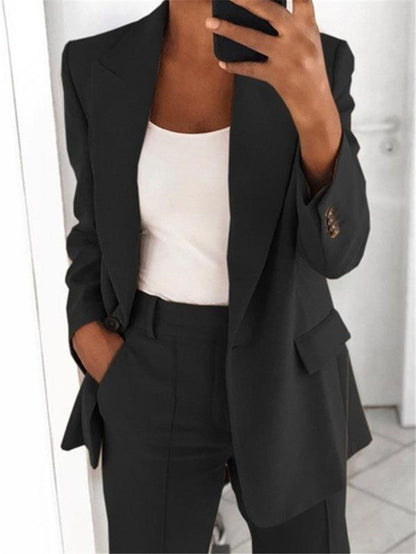 Women's 2 Piece Blazer Pants Set Business Casual Workwear