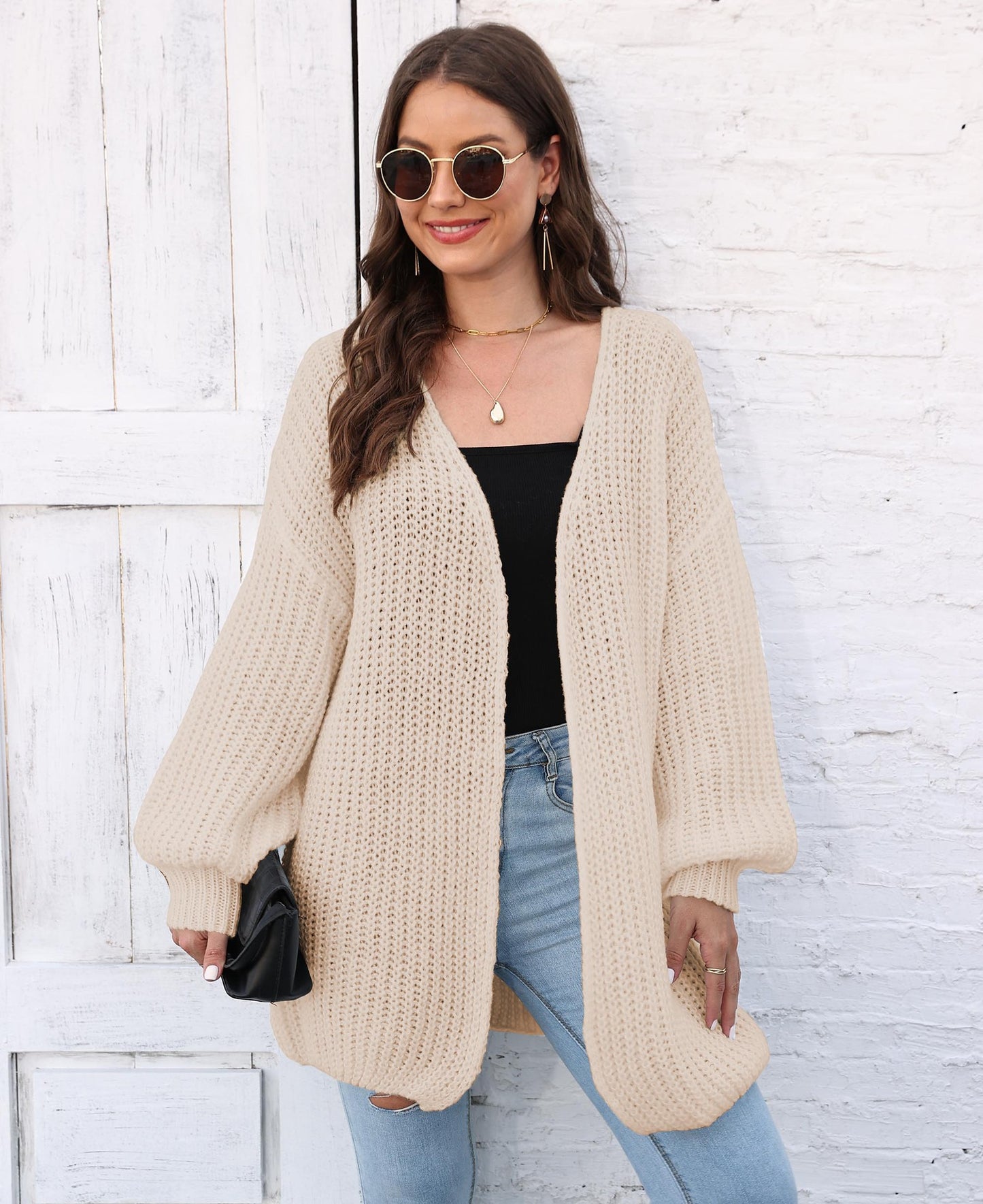 Women's Thick Coat Sweater Women's Cardigan Loose Lazy Style
