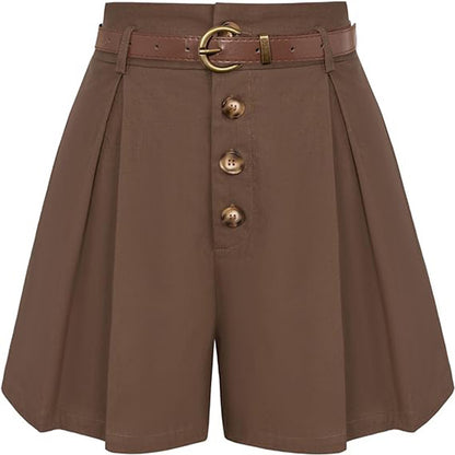 Women's High-Waisted A-Line Shorts – Summer Casual Business Shorts