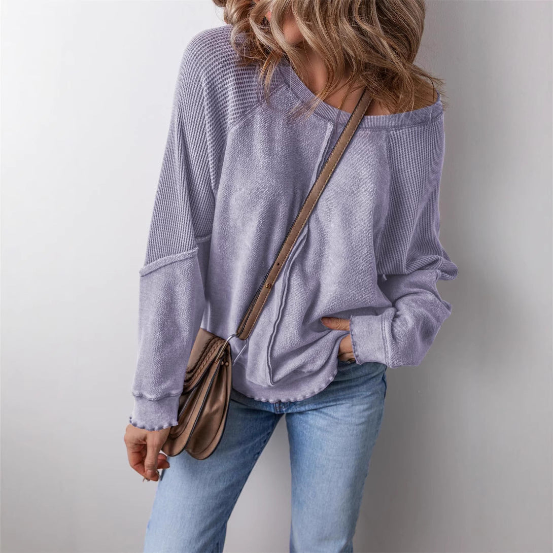 Oversized Crew Neck Long Sleeve Pullover Sweater