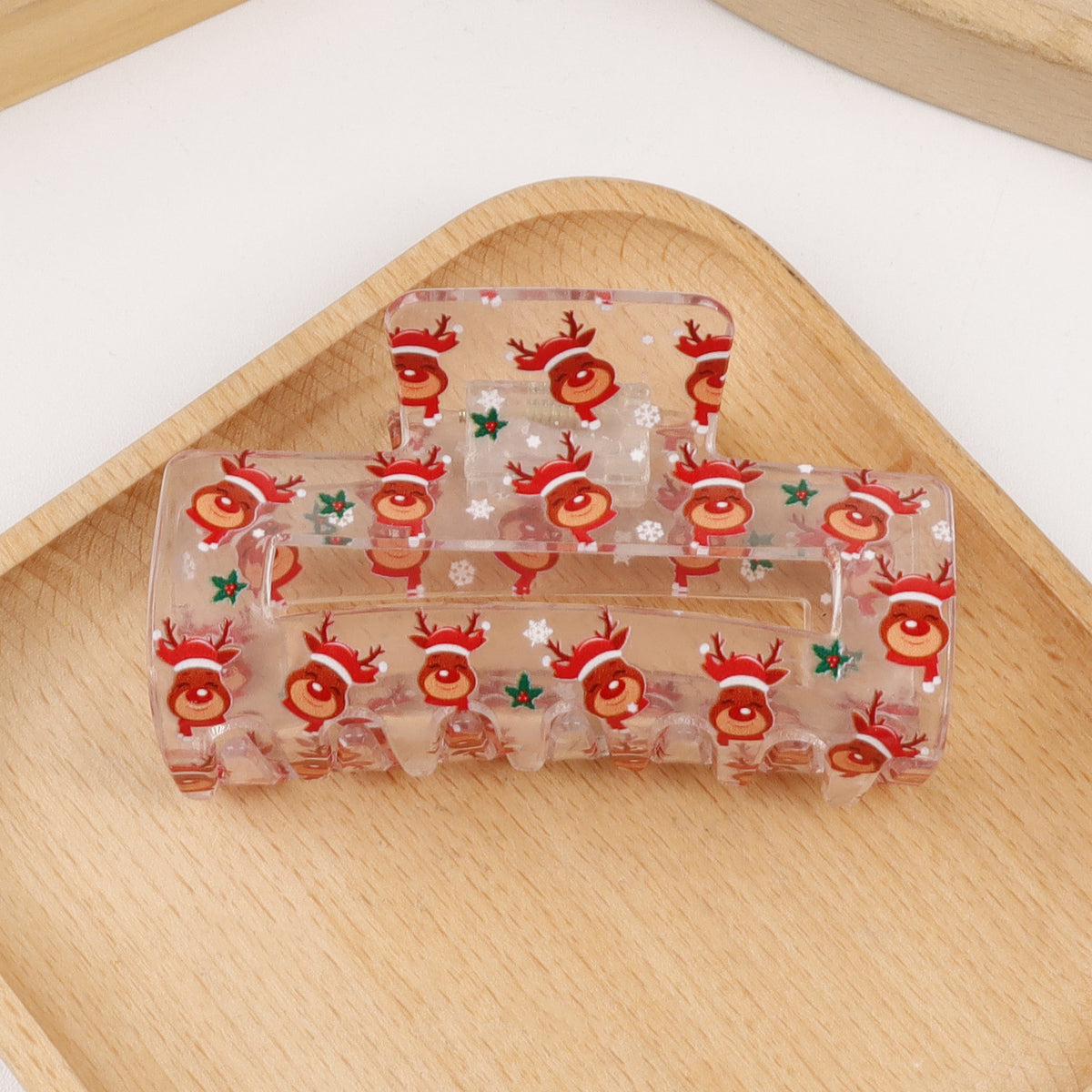 Assorted Christmas Clear Jelly Hair Claw Clips