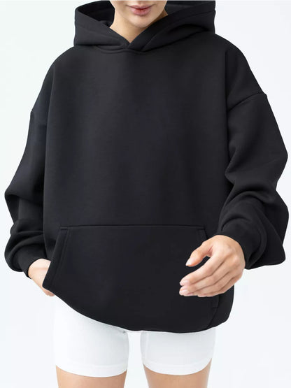 Women's Oversized Hoodie Solid Streetwear Sweatshirt