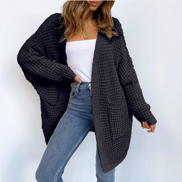 Women's Oversized Chunky Knit Long Cardigan with Pockets