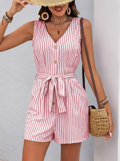 Solid Ribbed Knit Top V Neck Short Sleeve Casual Tee