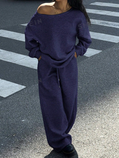 Women's Oversized 2 Piece Sweatsuit Lounge Set