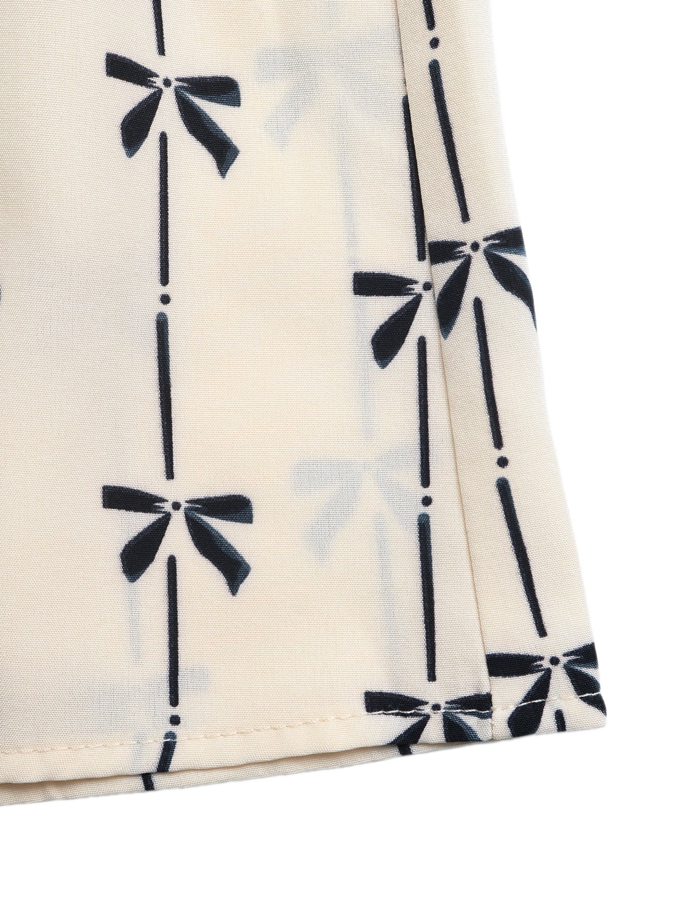 Summer Halter Bow Print Romper Sleeveless Casual Shorts