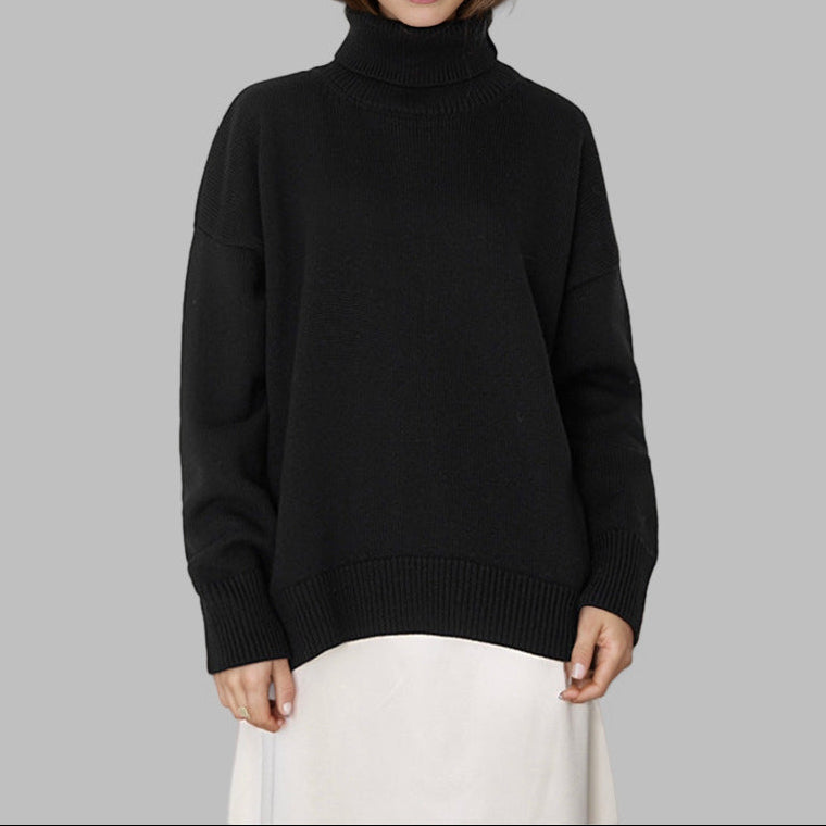 Women's Chunky Oversized Turtleneck Knit Sweater