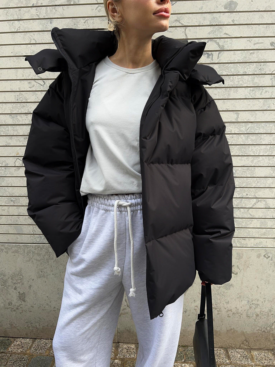 Women's Oversized Puffer Jacket Stand Collar Ultra Thick