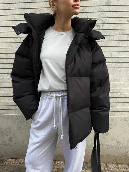 Women's Oversized Puffer Jacket Stand Collar Ultra Thick